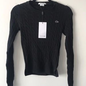Lacoste Black Knit Sweater New With Tags